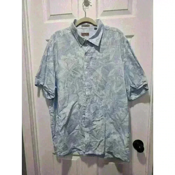 Natural Blue Premium Visitor Tropical Shirt Linen Blend Shirt 2XL - Picture 1 of 4
